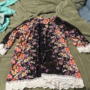 Floral Lace Trim Bodysuit
